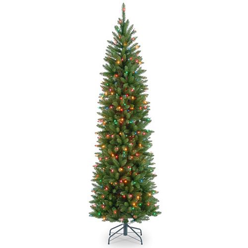 7.5ft. PreLit Multicolor Kingswood Fir Pencil Artificial Christmas Tree
