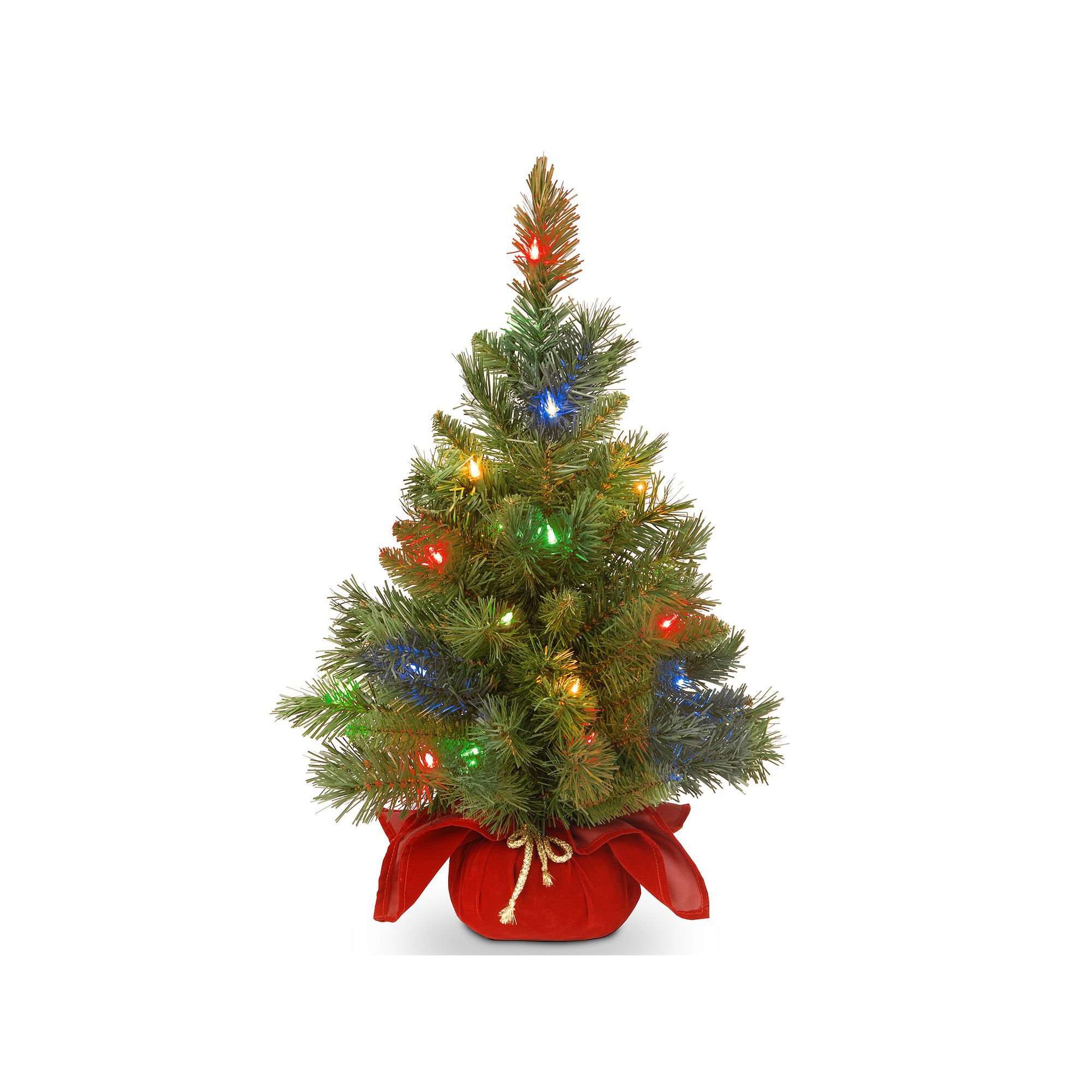 24-in. Pre-Lit LED Multicolor Majestic Fir Artificial Christmas Tree, Green