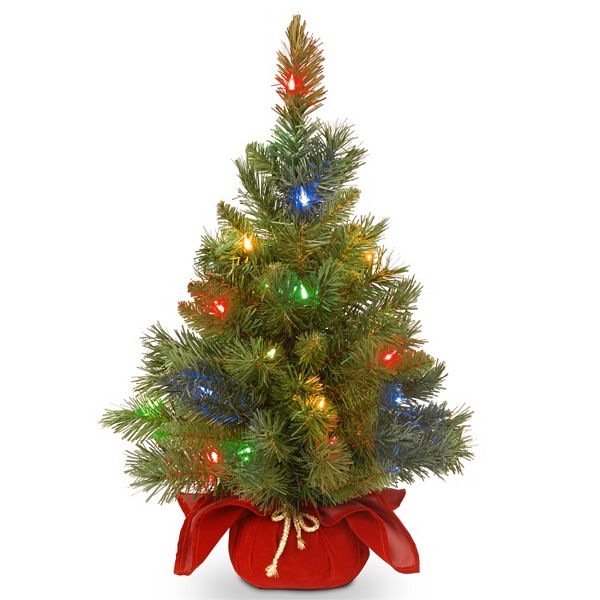 24-in. Pre-Lit LED Multicolor Majestic Fir Artificial Christmas Tree - Green