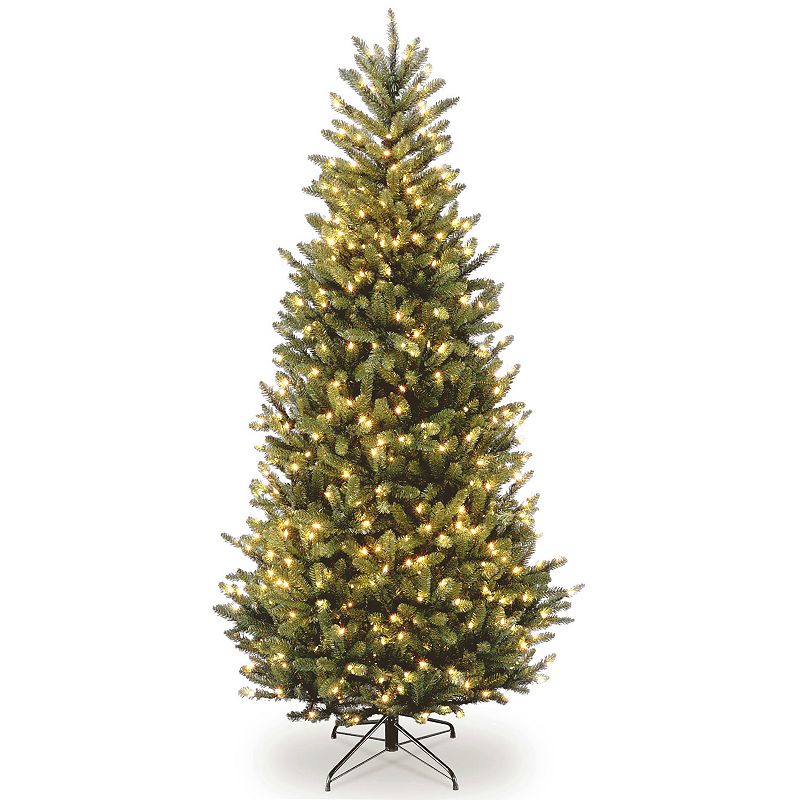 7.5-ft. Pre-Lit Natural Fraser Slim Fir Artificial Christmas Tree, Green