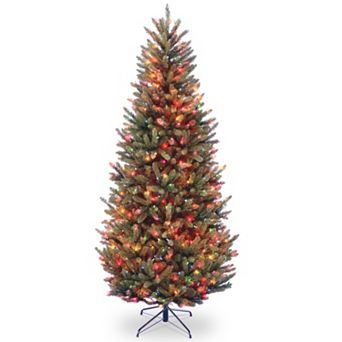 National Tree Company 7.5-ft. Pre-Lit Multicolor Natural Fraser Slim Artificial Christmas Tree