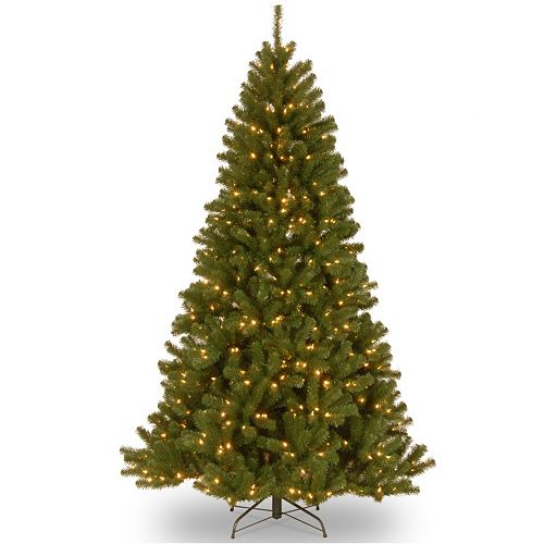 7.5-ft. Pre-Lit Dual Color LED North Valley Spruce Artificial Christmas ...