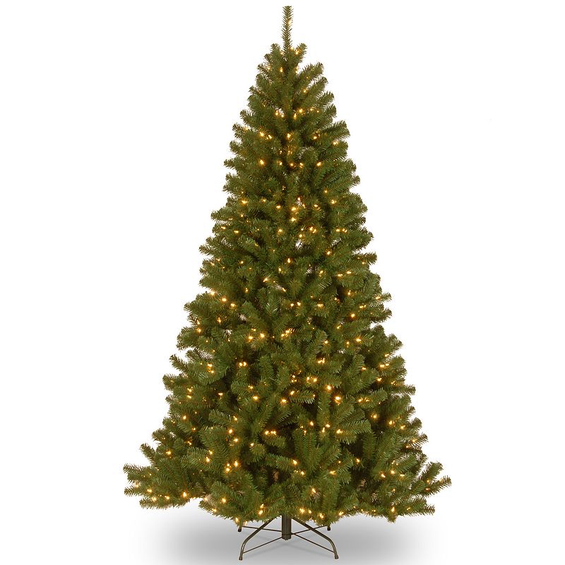 National Tree 7.5' North Valley Spruce Hinged Tree with 550 Dual-Color LED Lights and PowerConnect System, 9 Functions
