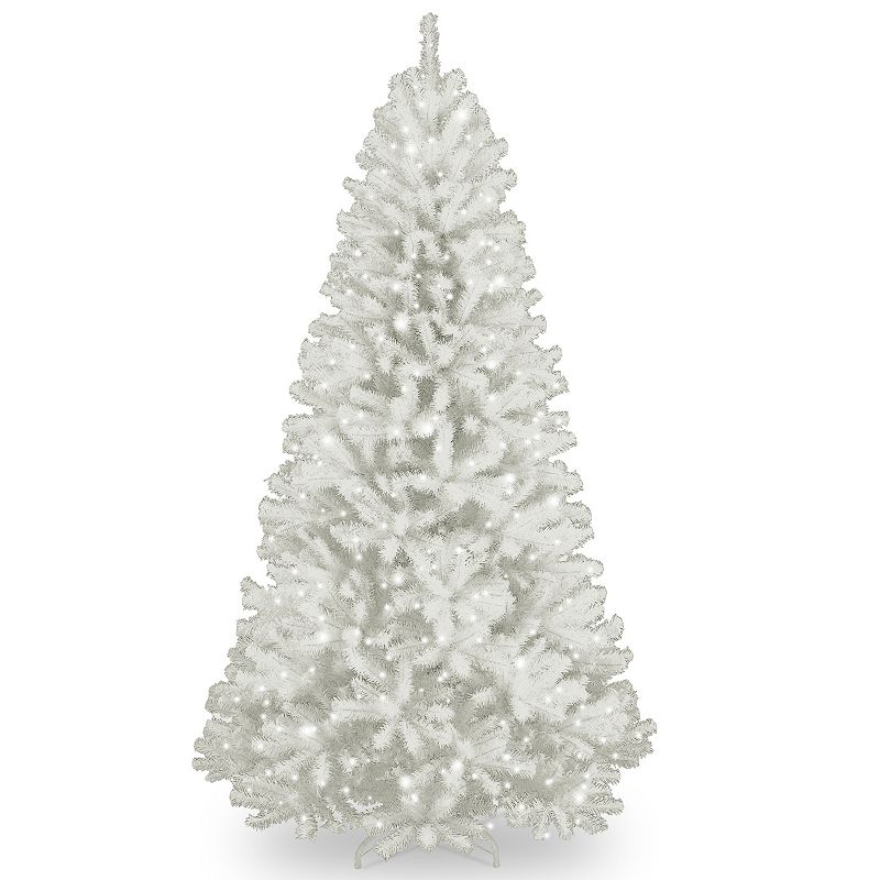 7-ft. Pre-Lit Glitter North Valley White Spruce Artificial Christmas Tree