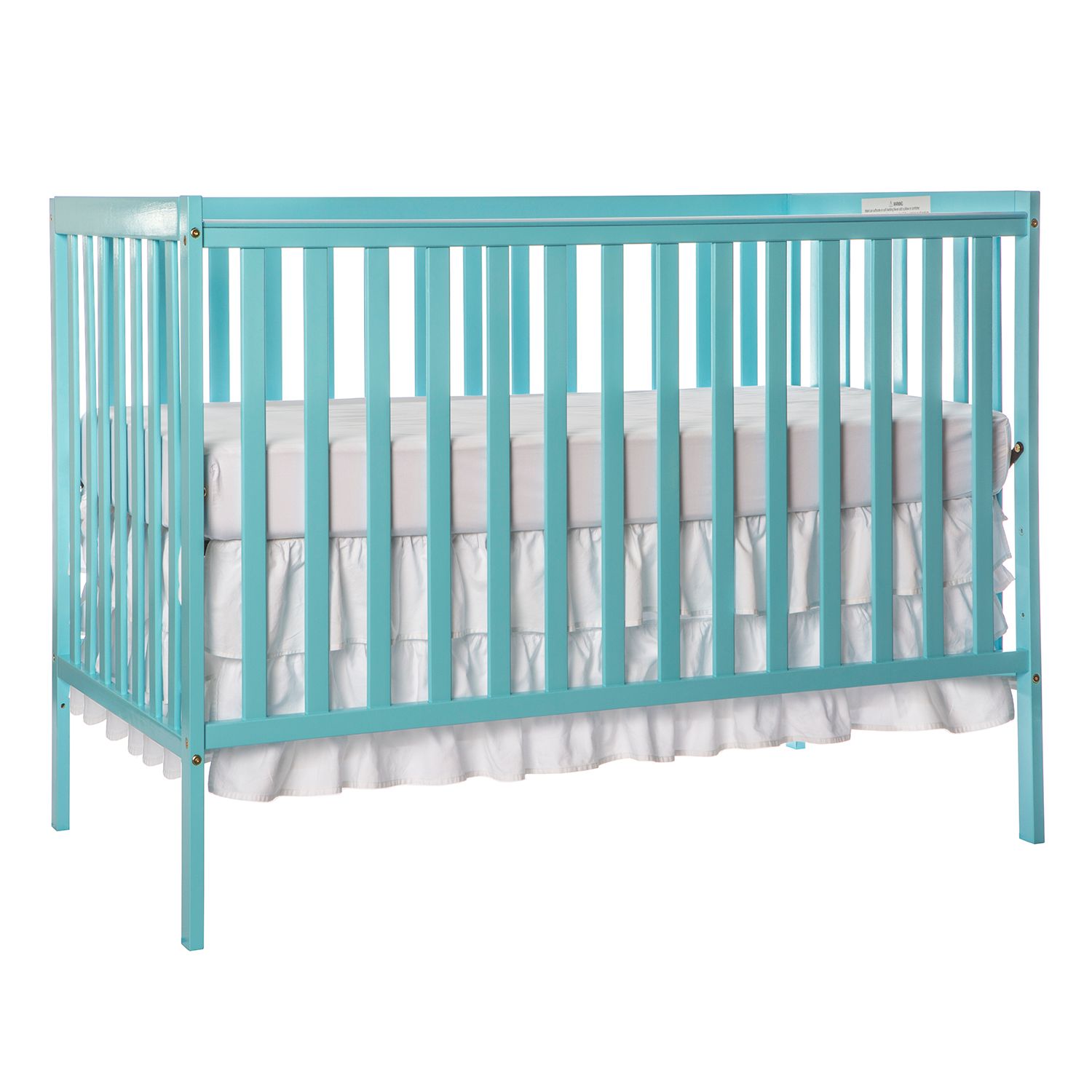 light blue crib