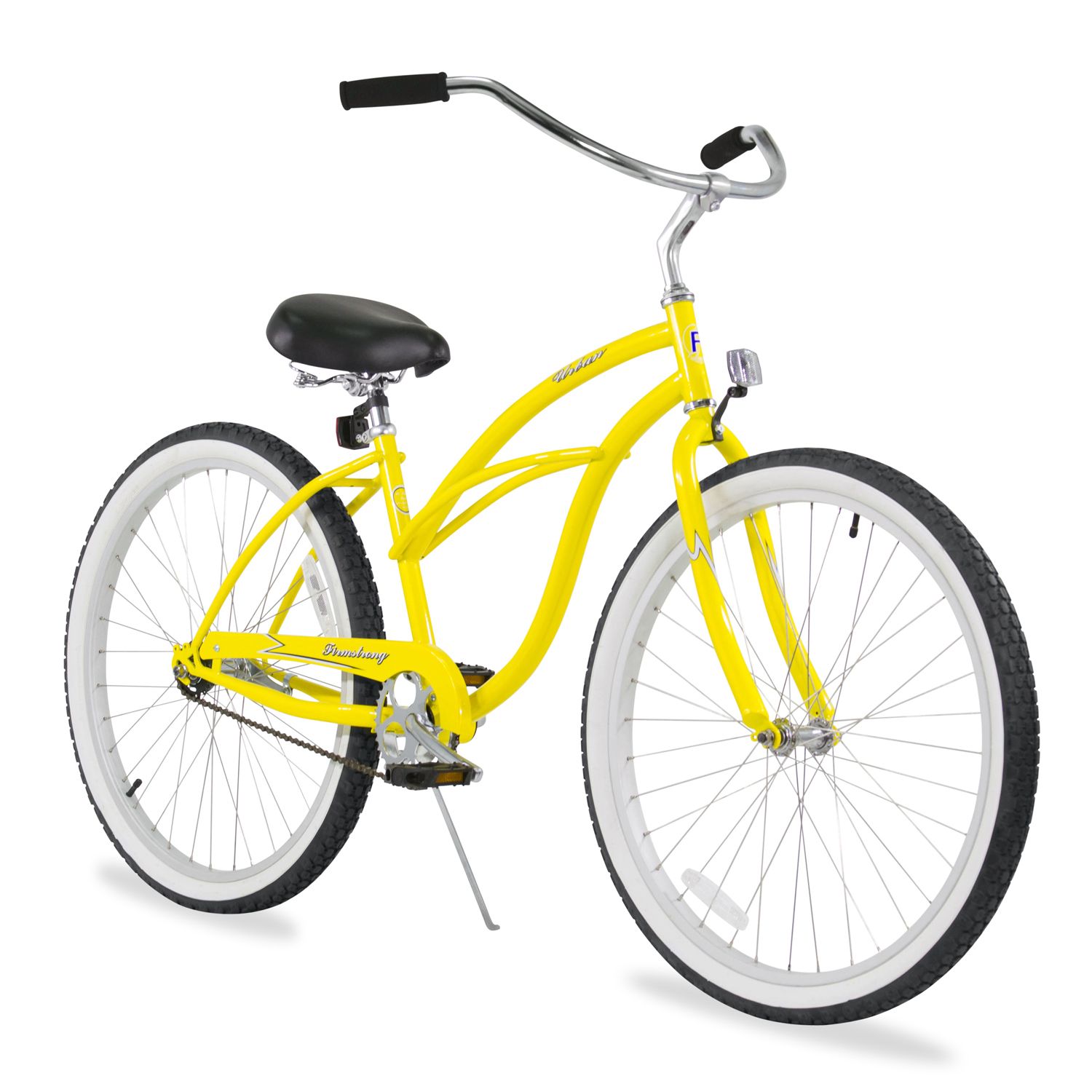 yellow beach cruiser bike