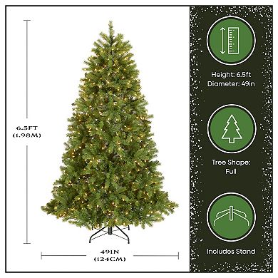 National Tree Company 6.5-ft. Pre-Lit ''Feel Real'' Downswept Douglas Fir Artificial Christmas Tree