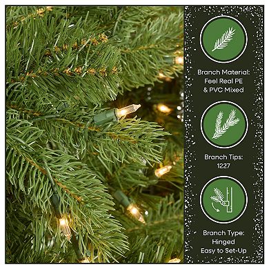 National Tree Company 6.5-ft. Pre-Lit ''Feel Real'' Downswept Douglas Fir Artificial Christmas Tree