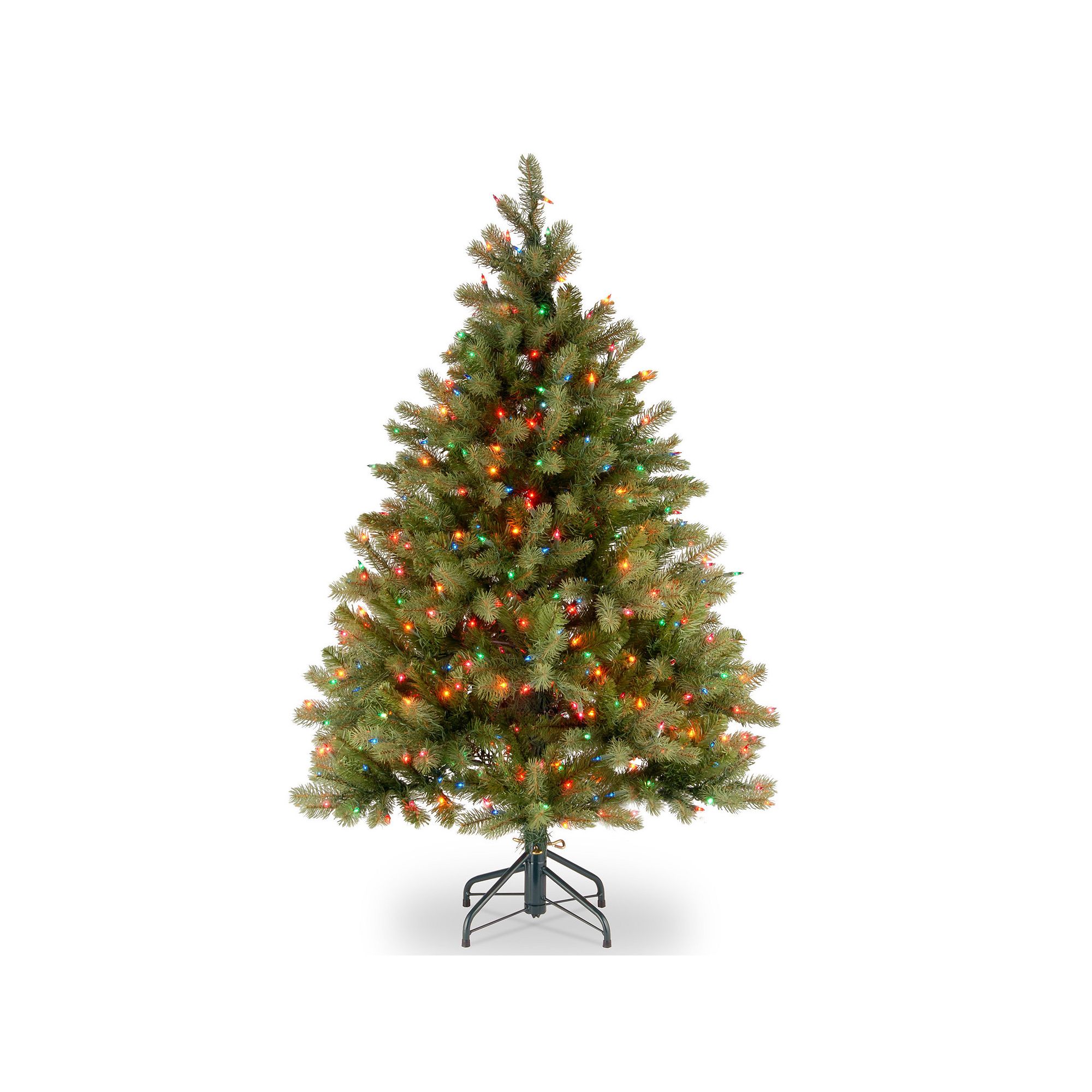 National Tree Company 4.5-ft. Pre-Lit Multicolor Feel Real Downswept Do