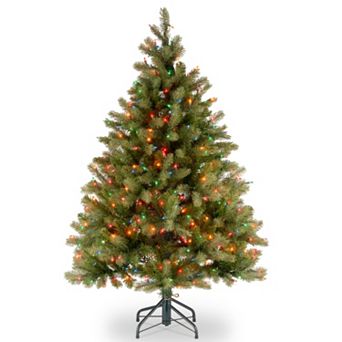 National Tree Company 4.5-ft. Pre-Lit Multicolor ''Feel Real'' Downswept Douglas Fir Artificial Christmas Tree