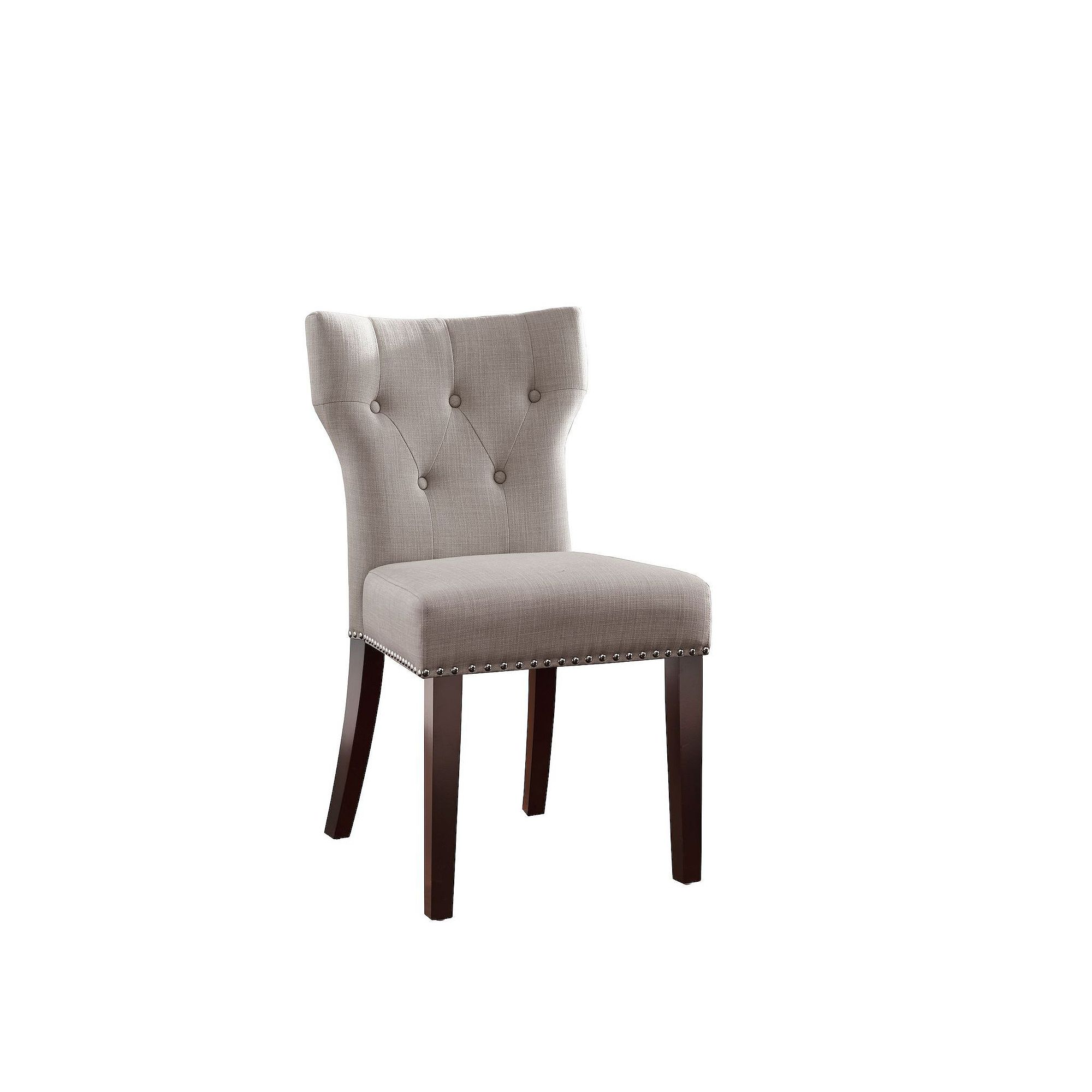 Madison Park Emilia Tufted Back Dining Chair, Gray