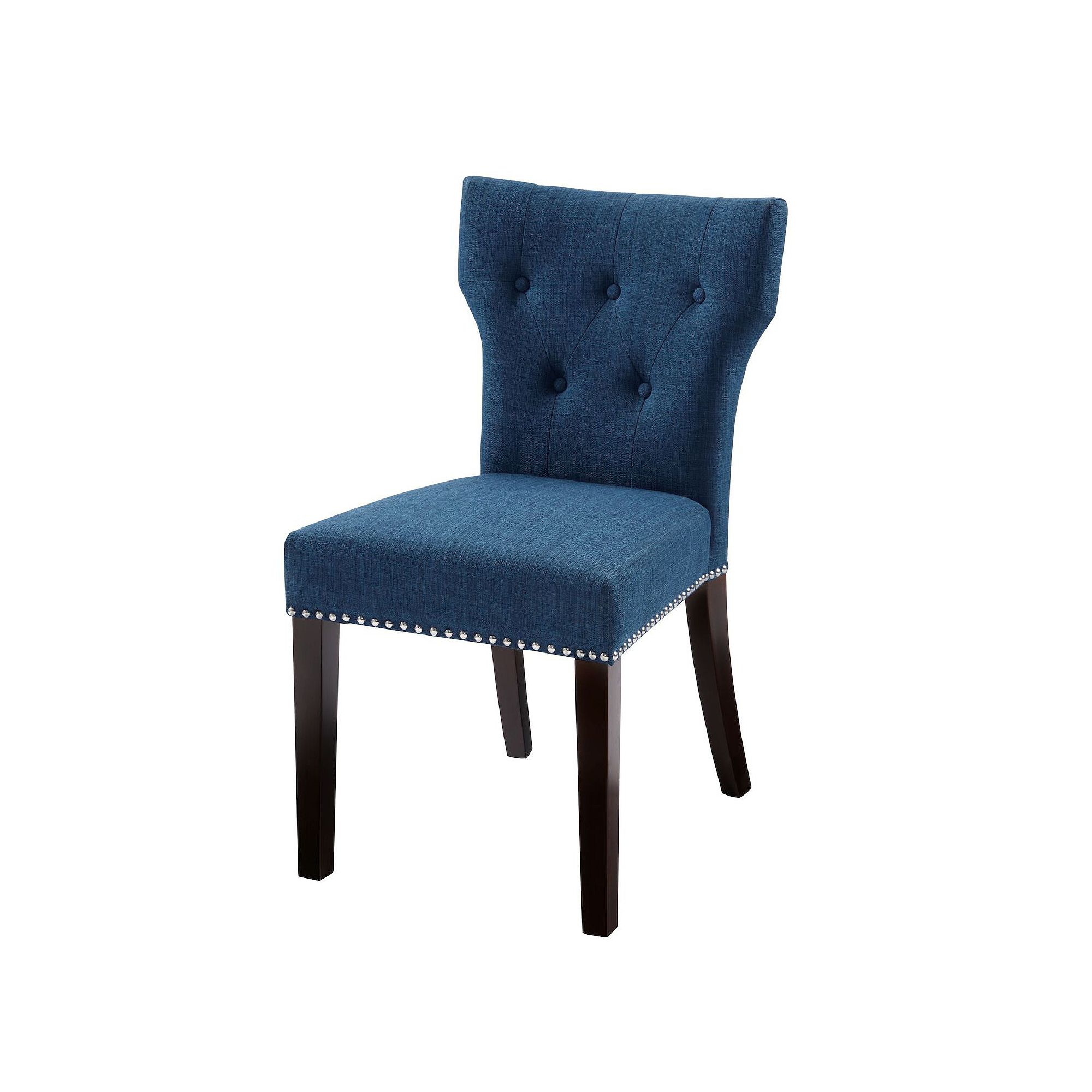 Madison Park Emilia Tufted Back Dining Chair, Solid Blue