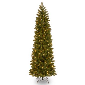 National Tree Company 7.5-ft. Pre-Lit ''Feel Real'' Downswept Douglas Fir Pencil Slim Artificial Christmas Tree