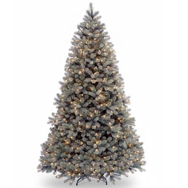 7 5 Ft Pre Lit Feel Real Downswept Douglas Blue Fir Artificial Christmas Tree