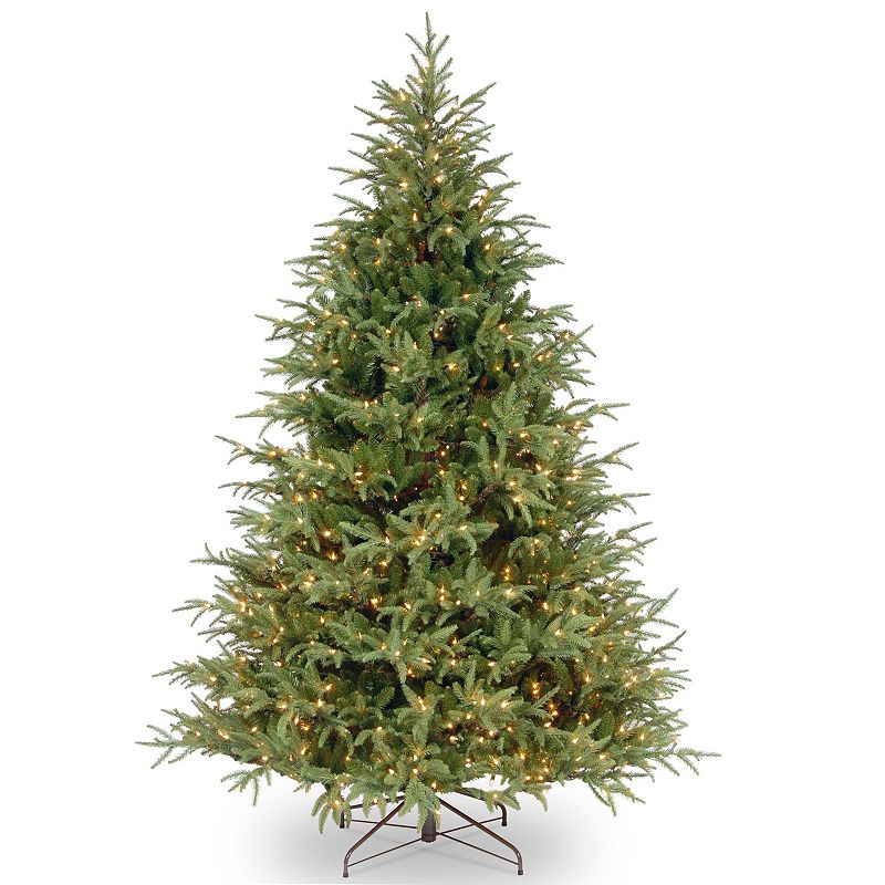 National Tree Company Pre-Lit Feel Real® Artificial Christmas Tree  Green  Fraser Grande  Clear Lights  7.5 Feet