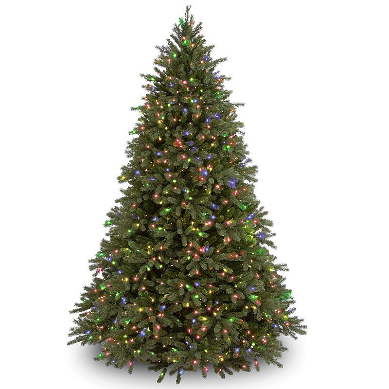 National Tree Company Pre-Lit Feel Real Artificial Christmas Tree  Green  Jersey Fraser Fir  MulticolorLights  Includes Stand  7.5 Feet
