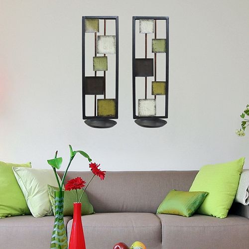 Framed Squares 2-Piece Sconce Set