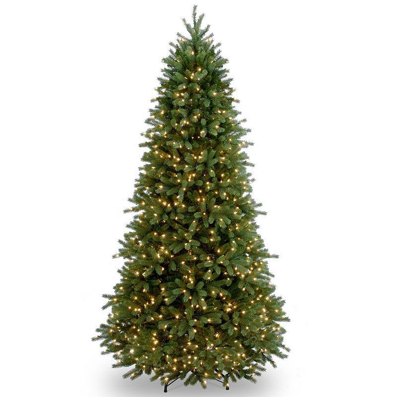 National Tree 7 .5' "Feel Real" Jersey Fraser Slim Fir Hinged Tree with 800 Clear Lights