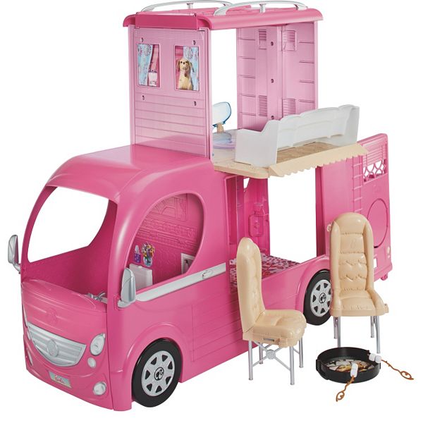 geld Krankzinnigheid caravan Barbie Pop-Up Camper Vehicle