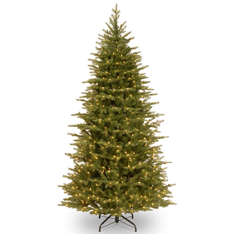 7.5-ft. Pre-Lit LED Feel-Real Nordic Spruce Christmas Tree, Green