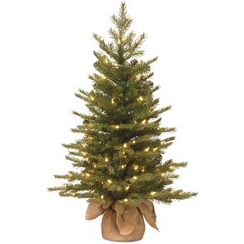 National Tree Company 3-ft. Pre-Lit ''Feel-Real'' Nordic Spruce Artificial Christmas Tree in Burlap