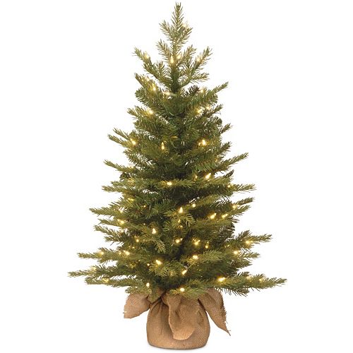 3-ft. Pre-Lit ''Feel-Real'' Nordic Spruce Artificial ...