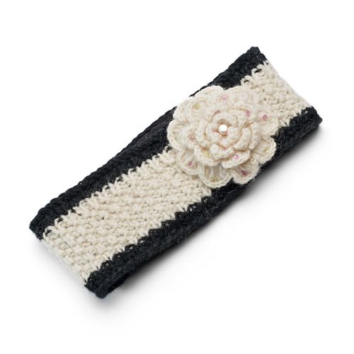 SIJJL Women's Floral Wool Knit Headband