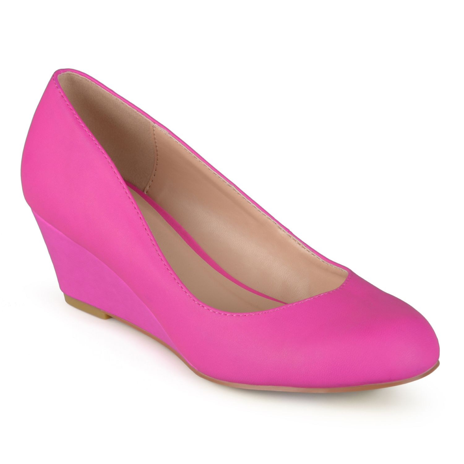 journee collection dollup wedge pump