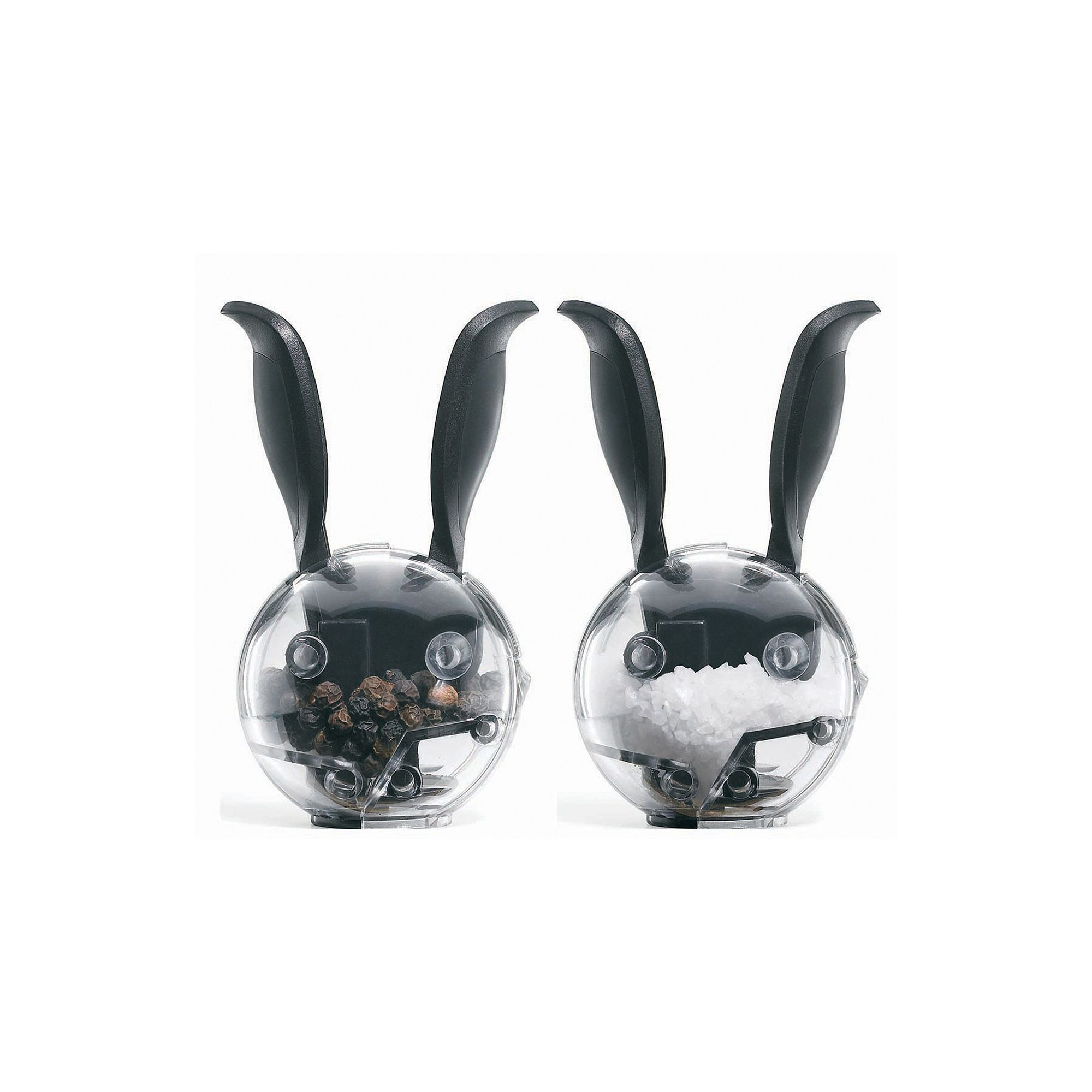 Chefn Mini Magnetic Rabbit 2-pc. Salt & Pepper Grinder Set, Black