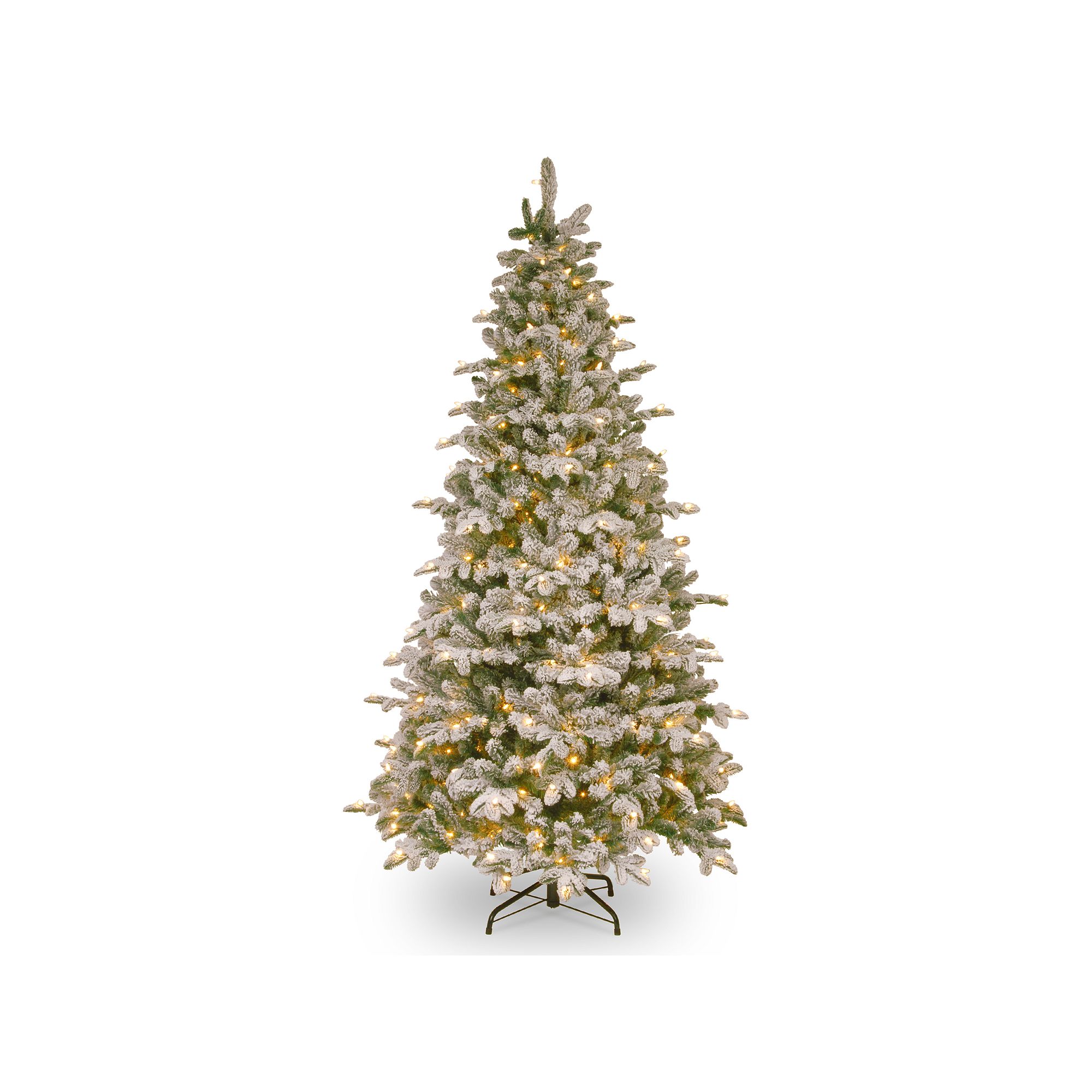 National Tree Company 7.5-ft. Pre-Lit Feel-Real Snowy Everest Fir Artif