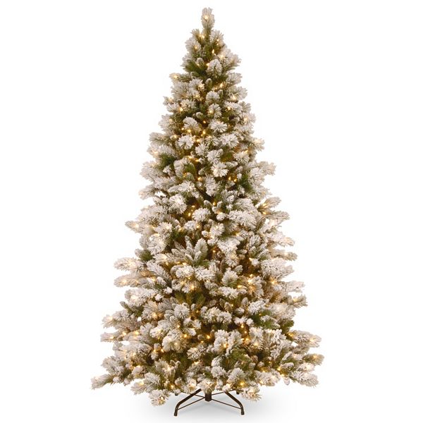 National Tree Company 7.5-ft. Pre-Lit Snowy Westwood Pine Artificial ...