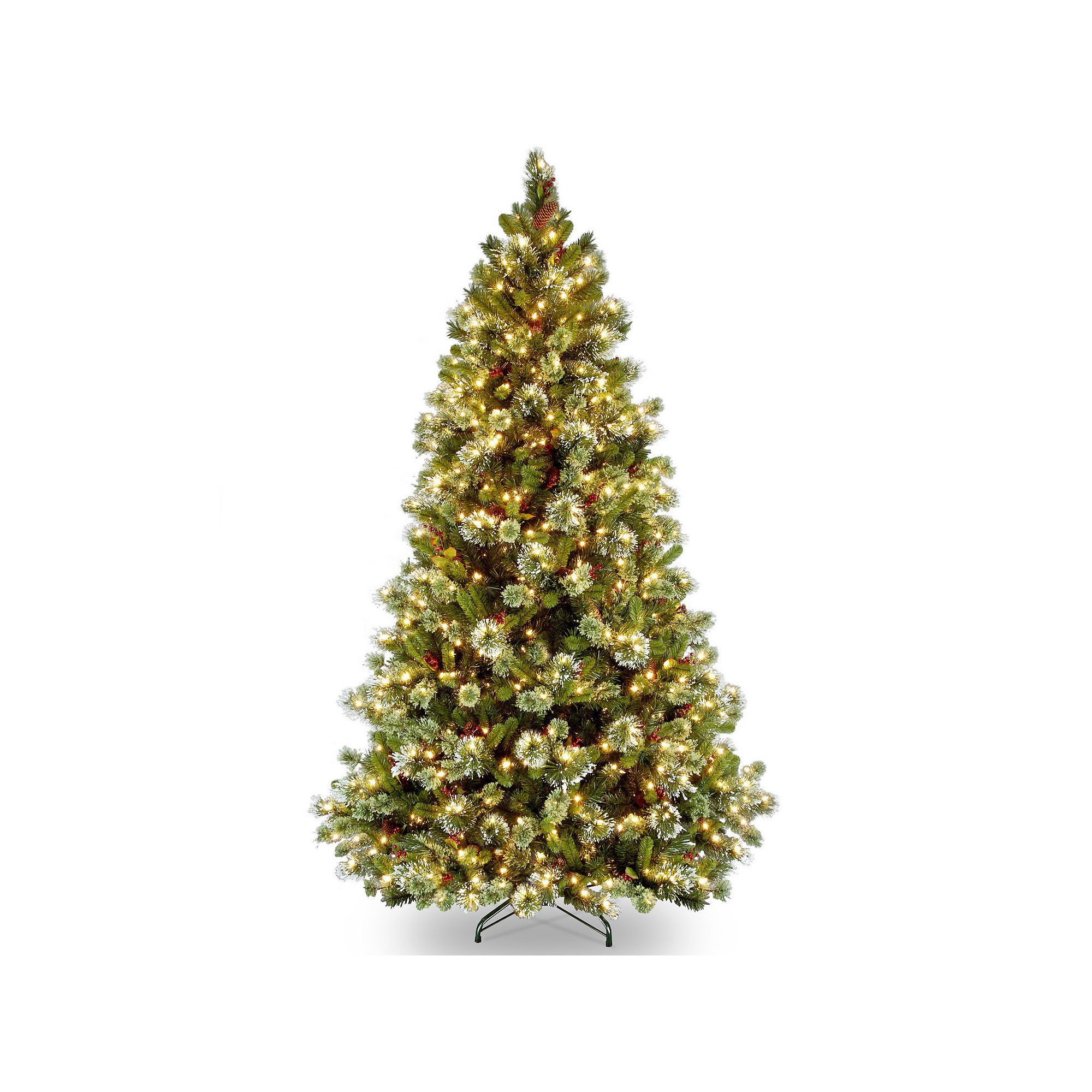 7.5-ft. Pre-Lit Wintry Pine Artificial Christmas Tree, Green