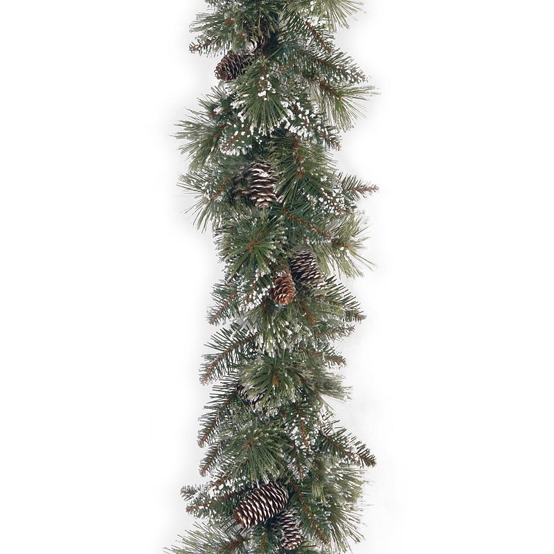 6-ft. Glittery Bristle & Pinecone Pine Artificial Christmas Garland, Green