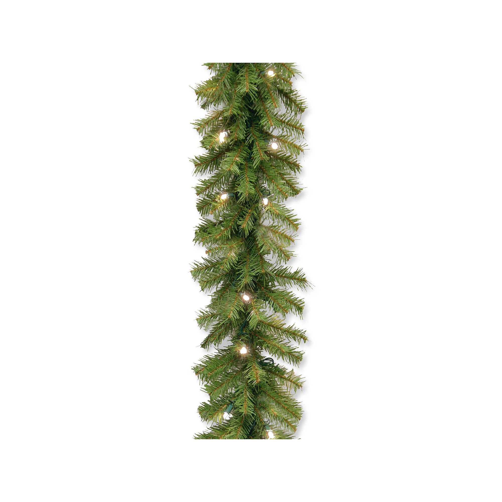9-ft. Pre-Lit LED Norwood Fir Artificial Garland, Green