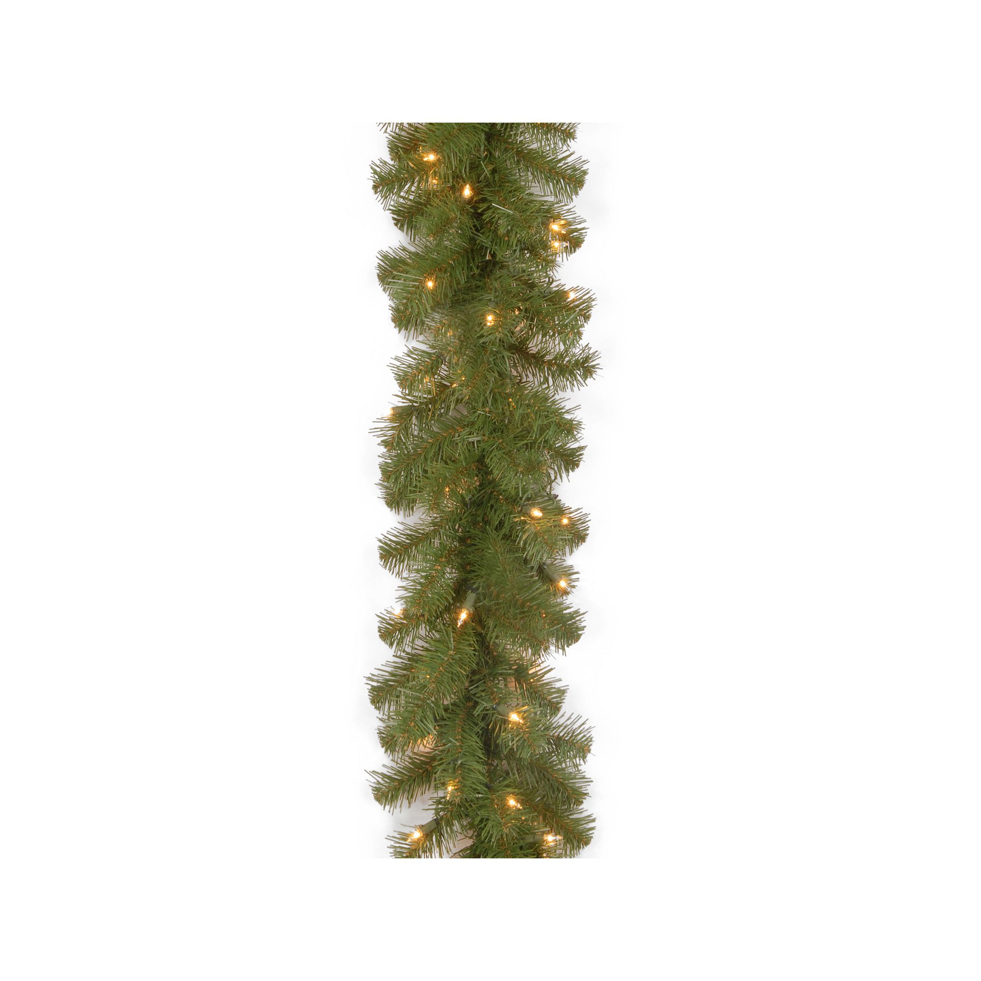 9-ft. Pre-Lit Dual Color LED North Valley Spruce Artificial Garland, Green