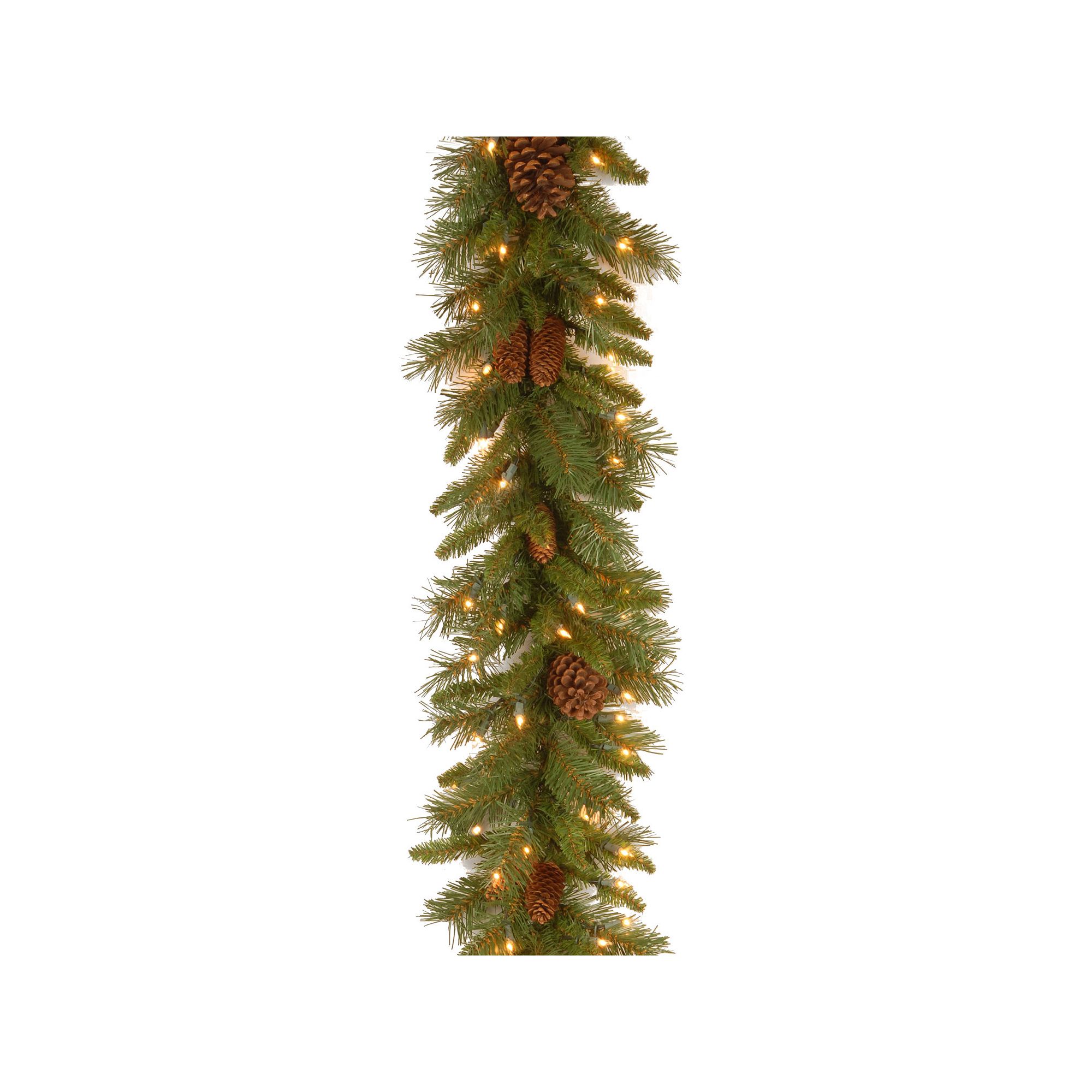 9-ft. Pre-Lit Pinecone Artificial Garland, Green
