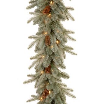 9-ft. Pre-Lit ''Feel Real'' Frosted Arctic Spruce Artificial Garland