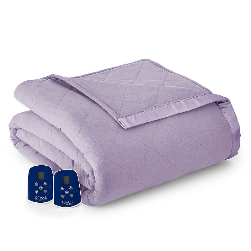 Micro Flannel Electric Heating Blanket, Purple, Queen