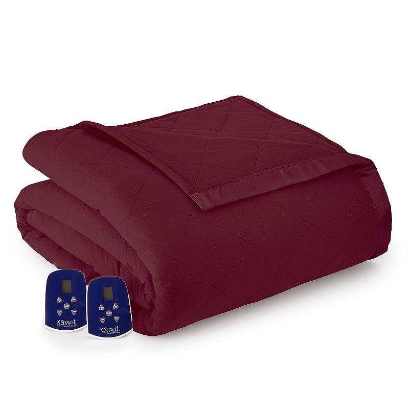 Micro Flannel Electric Heating Blanket, Dark Red, King