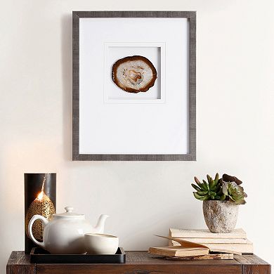 Madison Park Natural Agate Stone Framed Wall Art