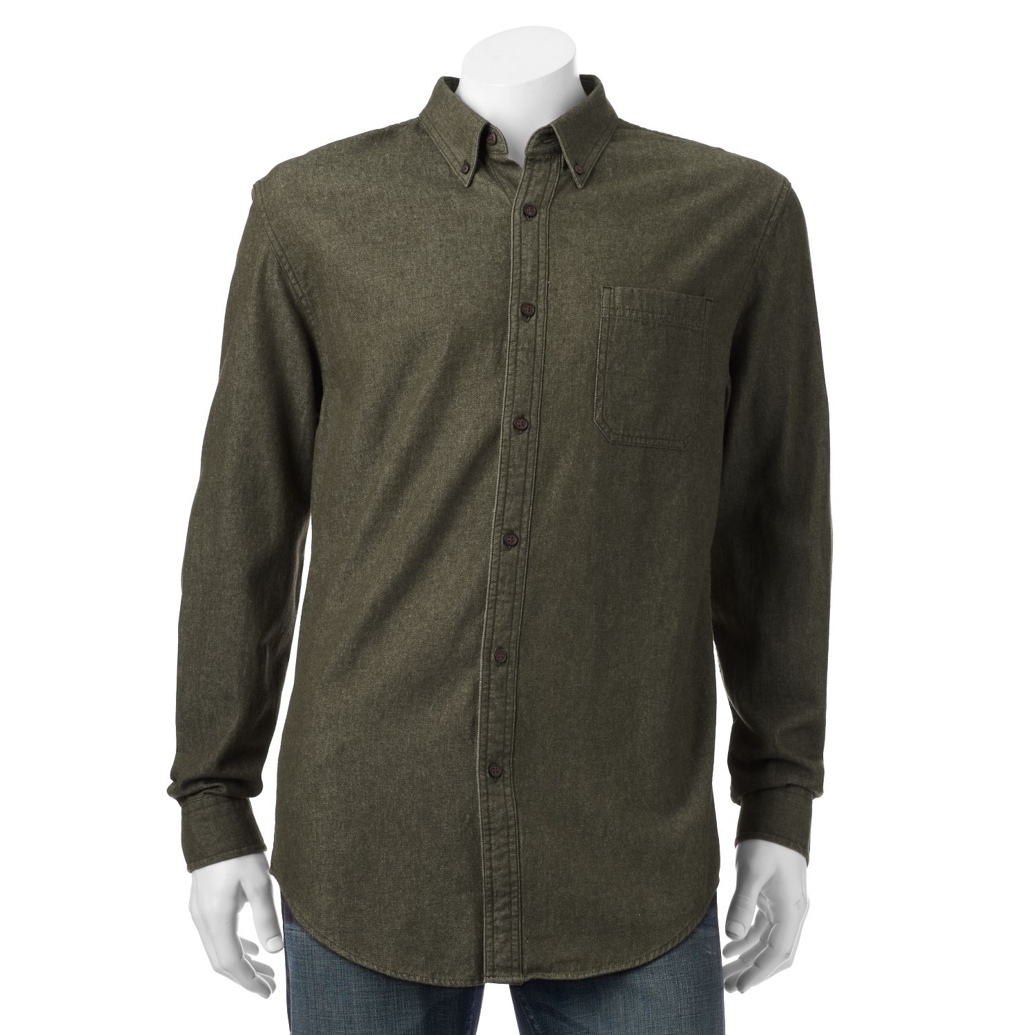 kohls denim shirt mens