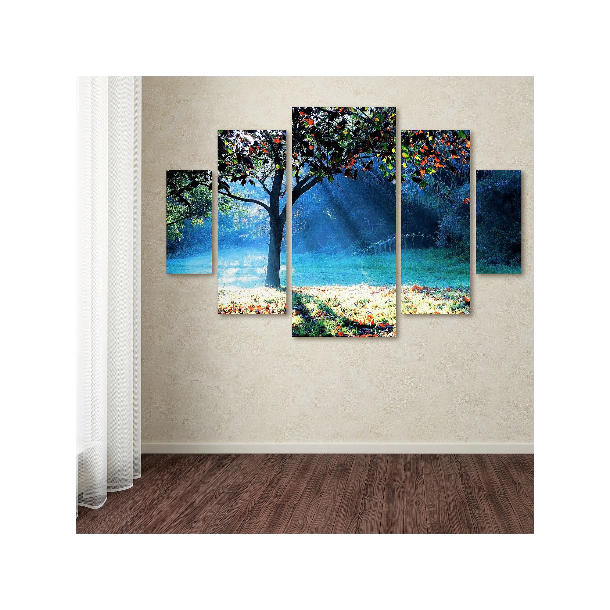 Trademark Fine Art Rays Of Hope 5-pc. Wall Art Set, Blue