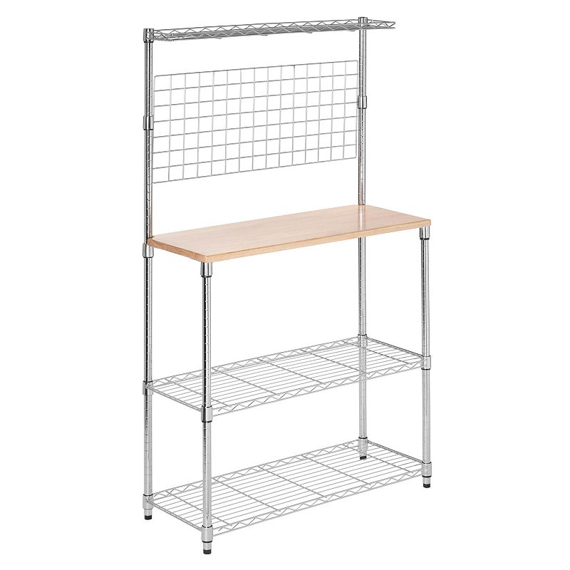 Honey-Can-Do 2 Shelf Urban Bakers Rack, Multicolor