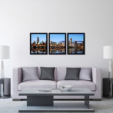 Trademark Fine Art ''Chicago IL'' 3-pc. Wall Art Set