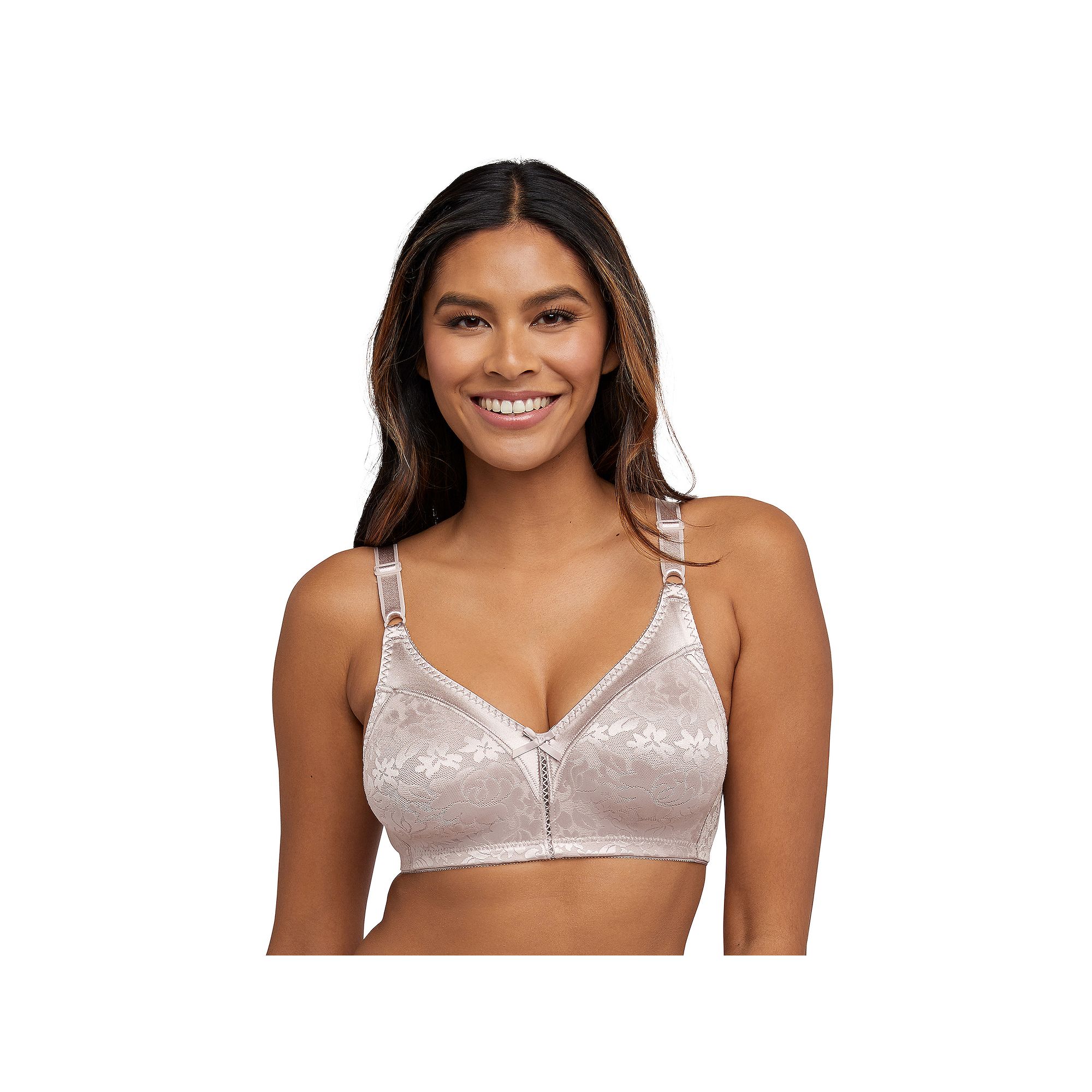 Bali Double Support Lace Full-Figure Wireless Bra DF3372, Womens, Size: 38