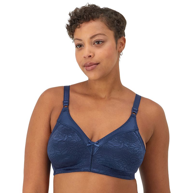 Bali Double Support Lace Full-Figure Wireless Bra DF3372, Women's, Size: 40 Dd, In The Blue