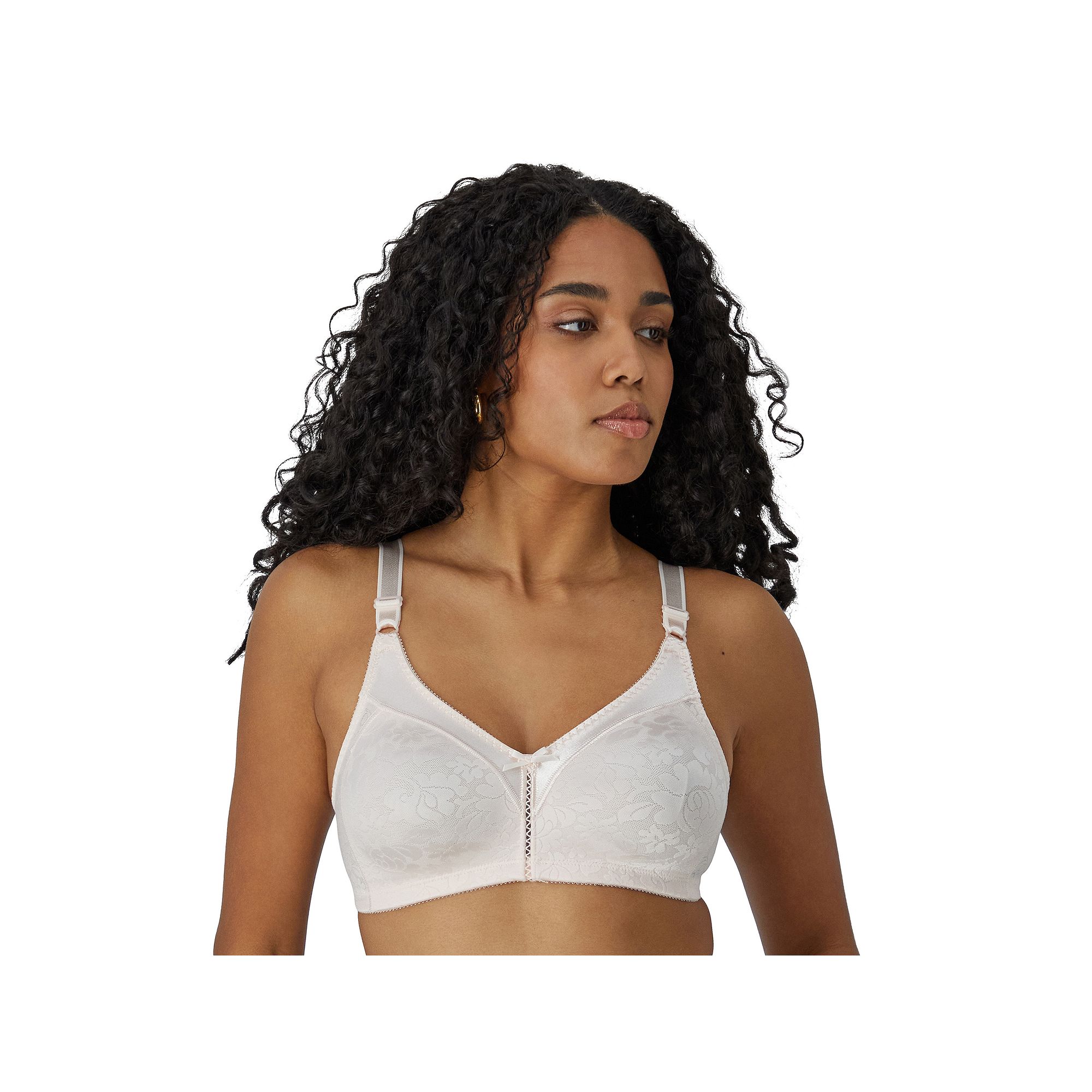 Bali Double Support Lace Full-Figure Wireless Bra DF3372, Womens, Size: 36
