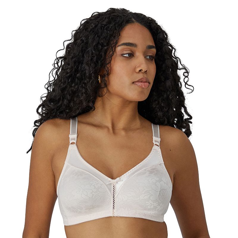Bali Double Support Lace Full-Figure Wireless Bra DF3372, Women's, Size: 36 D, Pink Bliss