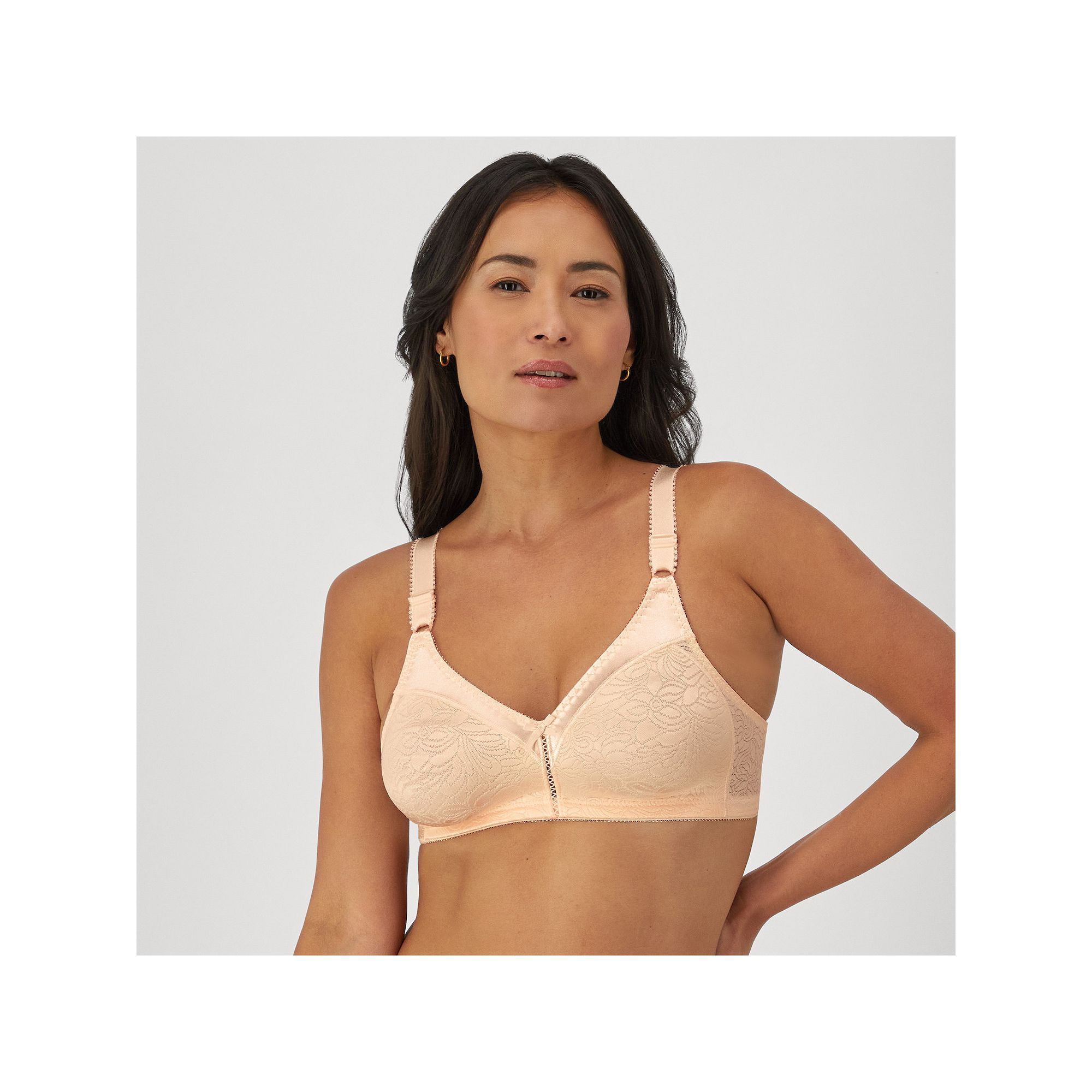 Bali Double Support Lace Full-Figure Wireless Bra DF3372, Womens, Size: 38