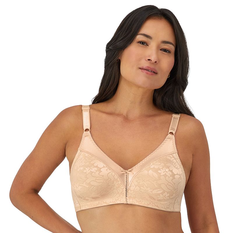 Bali Double Support Lace Full-Figure Wireless Bra DF3372, Women's, Size: 42 Dd, Soft Brown